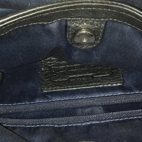 Coach Midsize Black Leather Tote Bag - Picture 14 of 16